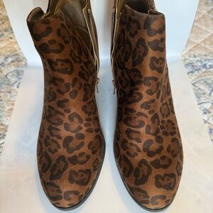Style and Company Leopard Booties